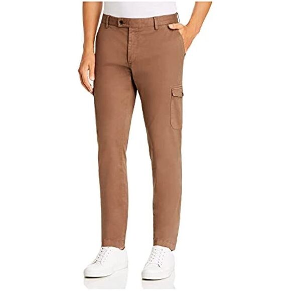 New Dylan Gray Men Pants US 30, 31, 34 Brown Regular Fit Cargo Slash Pockets - Picture 3 of 13